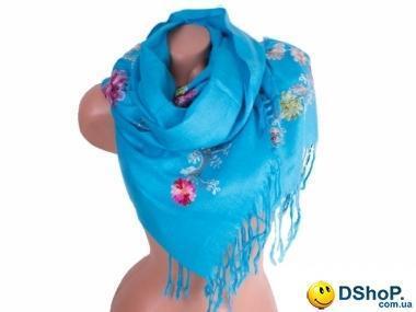 Женский шерстяной шарф 180 на 70 см ETERNO (ЭТЕРНО) ES0206-7-blue