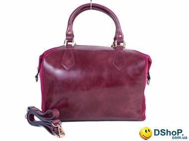 Женская кожаная сумка со вставками замши ETERNO (ЭТЕРНО) ET9399-bordo