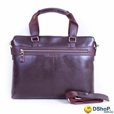 Мужской кожаный портфель с карманом для ноутбука  ETERNO (ЭТЭРНО) ET83158-5-brown