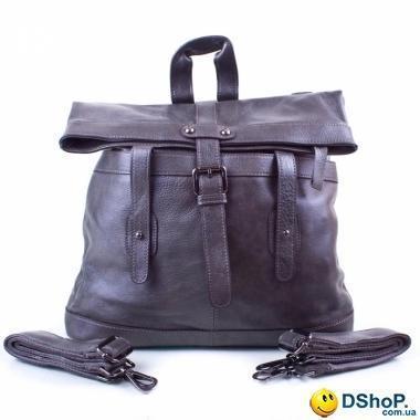 Женская кожаная сумка-рюкзак (трансформер) ETERNO (ЭТЭРНО) ET0073-grey