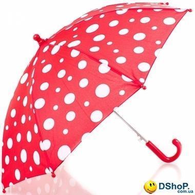 Зонт-трость облегченный детский полуавтомат DOPPLER (ДОППЛЕР), коллекция DERBY (ДЭРБИ) DOP72780D-red