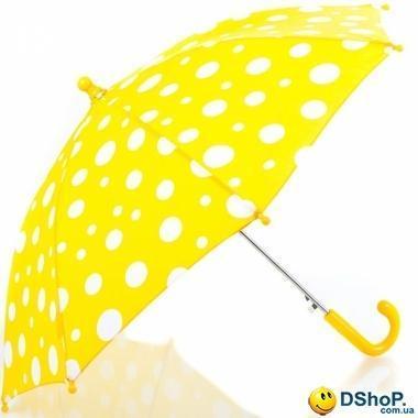 Зонт-трость облегченный детский полуавтомат DOPPLER (ДОППЛЕР), коллекция DERBY (ДЭРБИ) DOP72780D-yellow