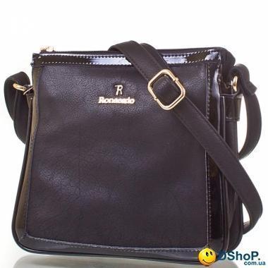 Женская сумка через плечо из качественного кожезаменителя RONAERDO (РОНАЭРДО) BAL5799-black