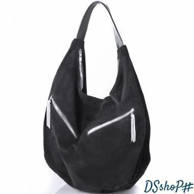 Женская дизайнерская замшевая сумка GALA GURIANOFF (ГАЛА ГУРЬЯНОВ) GG1247-black