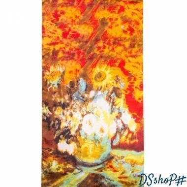 Шарф женский шелковый 41 на 156 см ETERNO (ЭТЕРНО), репродукция картины Винсента Ван Гога 