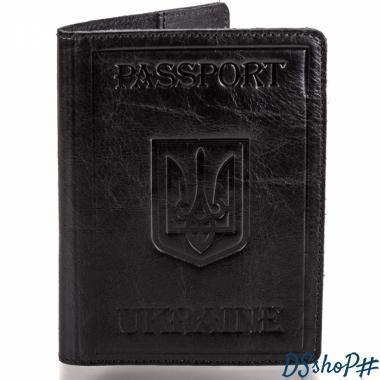 Мужская кожаная обложка для паспорта VALENTA (ВАЛЕНТА) VOY15291