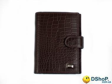 Кожаное мужское портмоне с бумажником для водителя и обложкой для паспорта WANLIMA (ВАНЛИМА) W62043790167-coffee