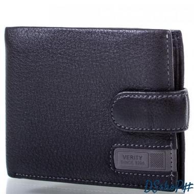 Мужской кожаный кошелек с зажимом для купюр VERITY (ВЕРИТИ) MISS173038-black