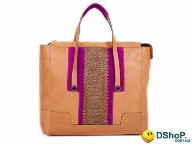 Кожаная женская сумка LILOCA (ЛИЛОКА) LC10157-beige