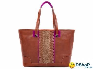 Кожаная женская сумка LILOCA (ЛИЛОКА) LC10160-brown