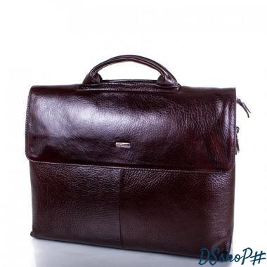 Кожаный мужской портфель с отделением для ноутбука DESISAN (ДЕСИСАН) SHI1312-10FL
