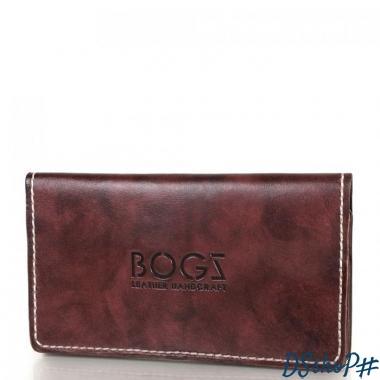 Мужской кожаный бумажник ручной работы BOGZ (БОГЗ) BZ-1-A122