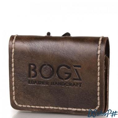 Мужское кожаное мини-портмоне ручной работы  BOGZ (БОГЗ) BZ-5-A105