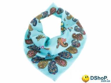 Лучший корпоративный подарок к праздникам шелковый платок шейный женский CODELLO (КОДЕЛЛО) C270097-blue