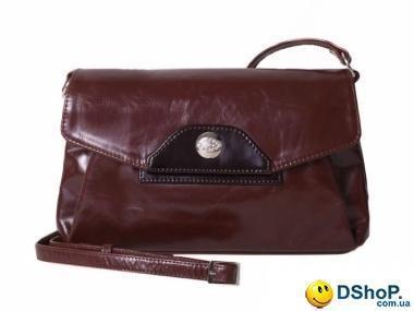 Женская кожаная сумка-клатч через плечо PEKOTOF (ПЕКОТОФ) Pek05H-11-brown