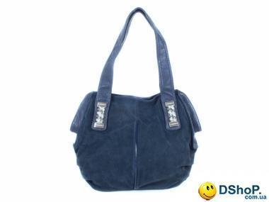 Женская сумка из качественного кожезаменителя со вставками замша RICHEZZA (РИЧЕЗЗА) WA9086-blue