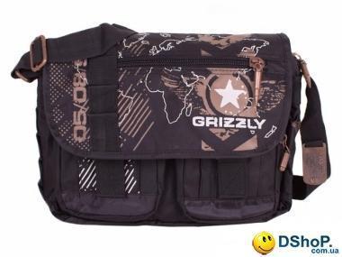 Мужская сумка через плечо GRIZZLY (ГРИЗЛИ) GMM1464-black
