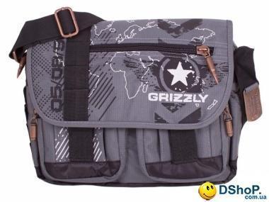 Мужская сумка через плечо GRIZZLY (ГРИЗЛИ) GMM1464-grey