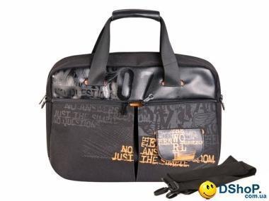 Мужской портфель с карманом для ноутбука GRIZZLY (ГРИЗЛИ) GMN342-4-black