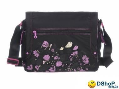 Женская сумка через плечо GRIZZLY (ГРИЗЛИ) GMD-350-1-black-pink