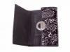 Кожаный женский кошелек WANLIMA (ВАНЛИМА) W11045340662-black-white