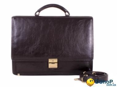 Мужской кожаный портфель WANLIMA (ВАНЛИМА) W50014900035-black