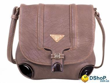 Женская мини-сумка через плечо из качественного кожезаменителя RONAERDO (РОНАЭРДО) BAL60078-grey