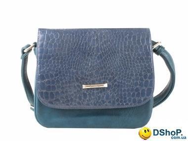 Женская сумка через плечо из качественного кожезаменителя RONAERDO (РОНАЭРДО) BAL3003-A-blue-green