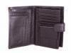 Мужской кожаный кошелек с бумажником для водителяи и обложкой для паспорта WANLIMA (ВАНЛИМА) W62043790167-black
