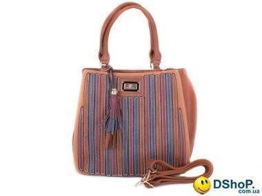 Женская сумка из качественного кожезаменителя RONAERDO (РОНАЭРДО) BAL6556-brown