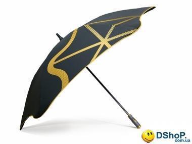 Противоштормовой зонт-трость мужской механический с большим куполом BLUNT (БЛАНТ) Bl-golf1-yellow