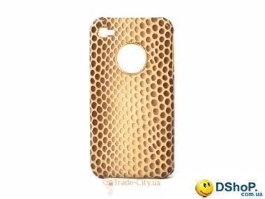 Кожаный чехол для iPhone 4/4S DIORCI (ДИОРСИ) IP4-python-coffee-gold