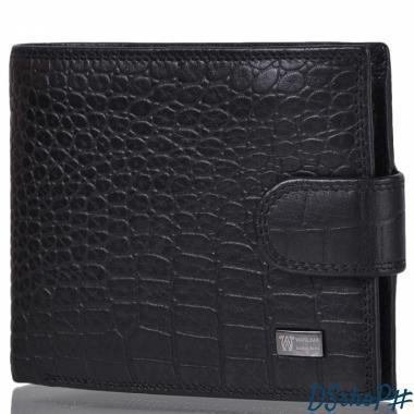 Кожаный мужской кошелек WANLIMA (ВАНЛИМА) W620437901601-black