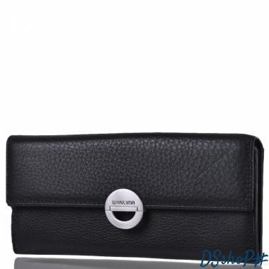 Кошелек женский кожаный WANLIMA (ВАНЛИМА) W81047550661-black
