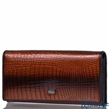 Женский кожаный кошелек WANLIMA (ВАНЛИМА) W62041170014-coffee