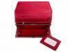 Женский кожаный кошелек с зеркалом WANLIMA (ВАНЛИМА) W82043100166-red