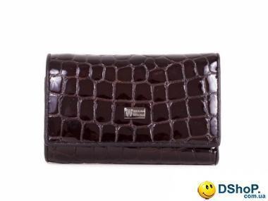 Женская кожаная ключница-кошелек с зеркалом WANLIMA (ВАНЛИМА) W81092670792-black-grey