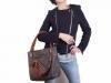 Женская сумка из качественного кожезаменителя RONAERDO (РОНАЭРДО) BAL21161-grey-brown